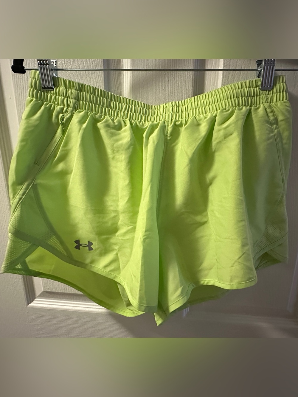 Under Armour Women's Neon Lime Performance Running Shorts